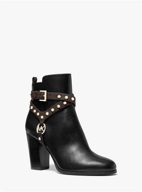 michael kors preston studded leather boot